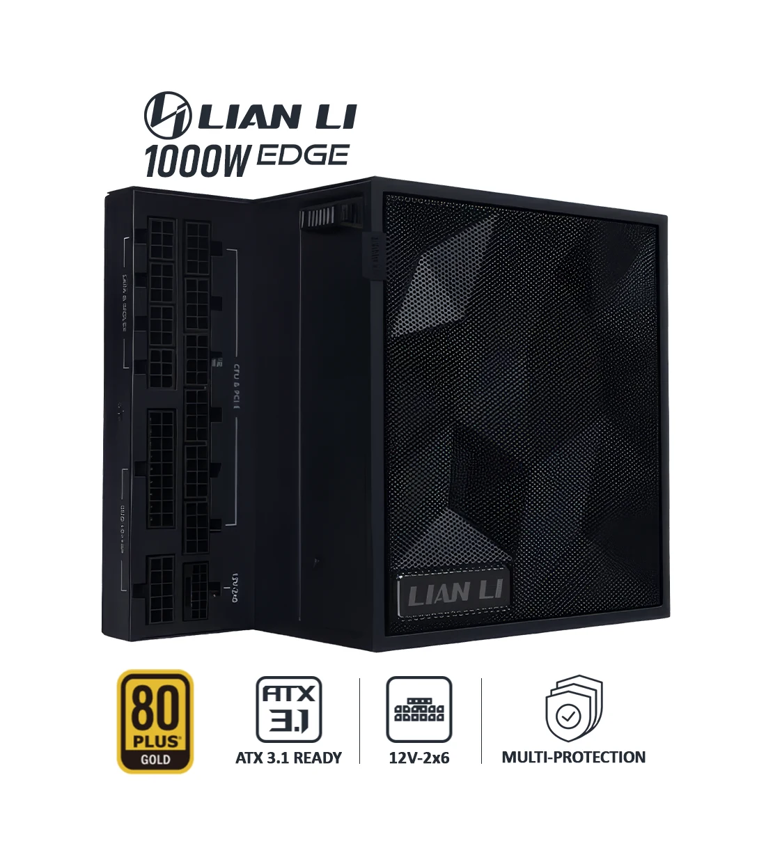 پاور 1000 وات لیان لی EDGE GOLD 1000 UK Black Full Modular به همراه هاب