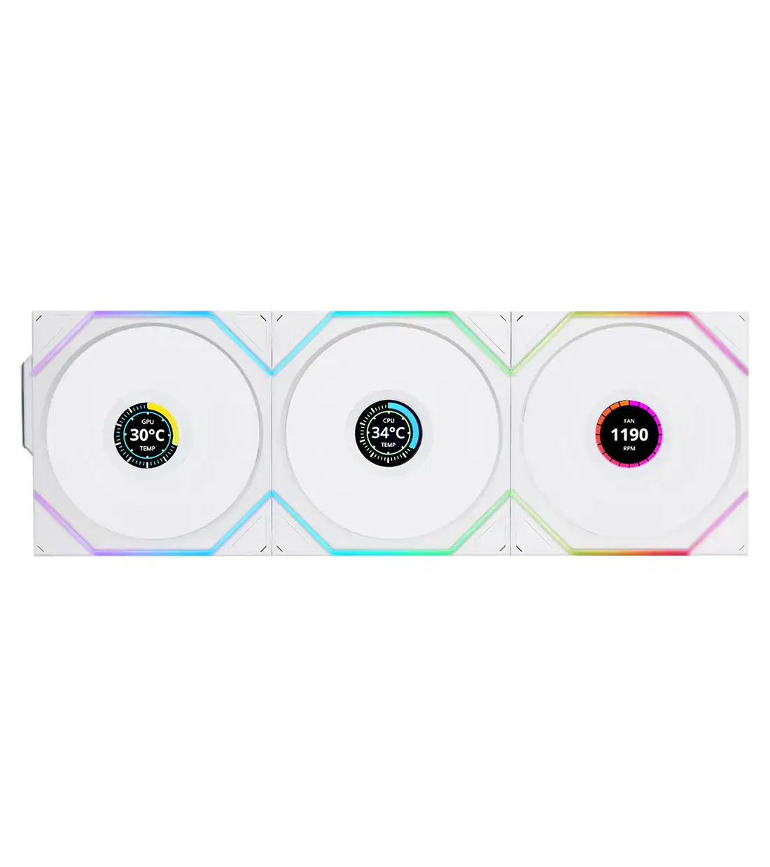 فن کیس لیان لی UNI FAN TL120 LCD Reverse Blade Wirelessبسته 3 عددی