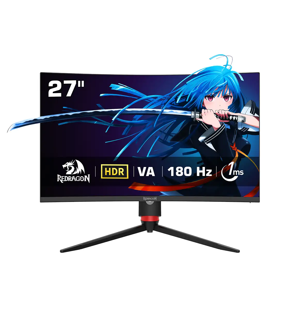 مانیتور گیمینگ سایز 27 اینچ خمیده برند ردراگون مدل GMQ2712RVC
