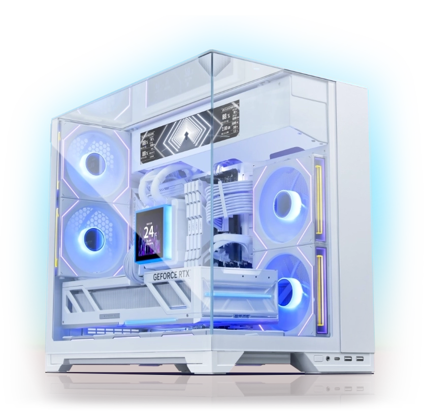 کیس گیمینگ لیان لی  O11 Vision-M Digital white