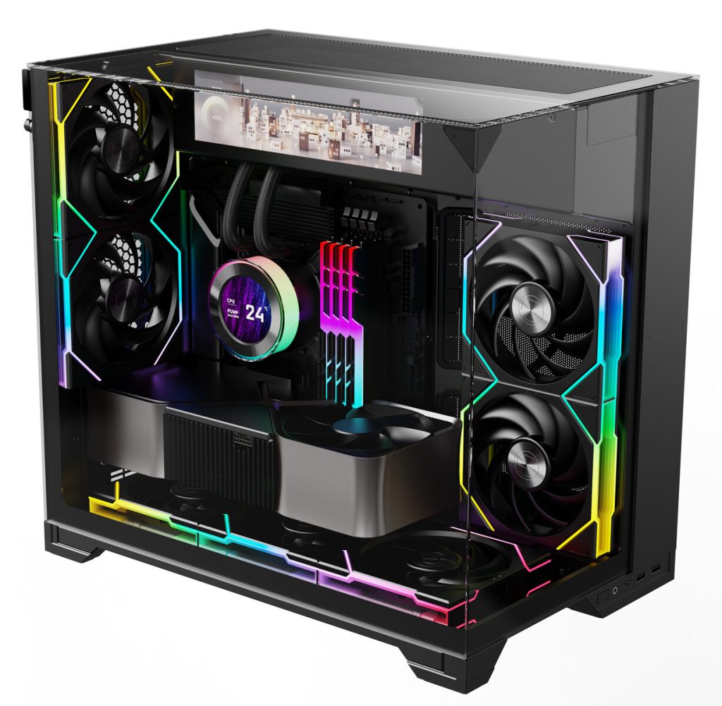 کیس گیمینگ لیان لی  O11 Vision-M Digital black